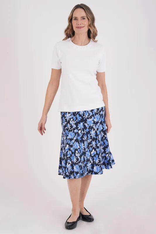 Floral Jersey Skirt - Short