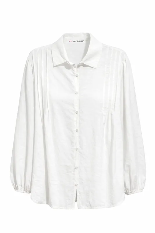 Textured Ribbed Long Sleeve Button-Up Shirt