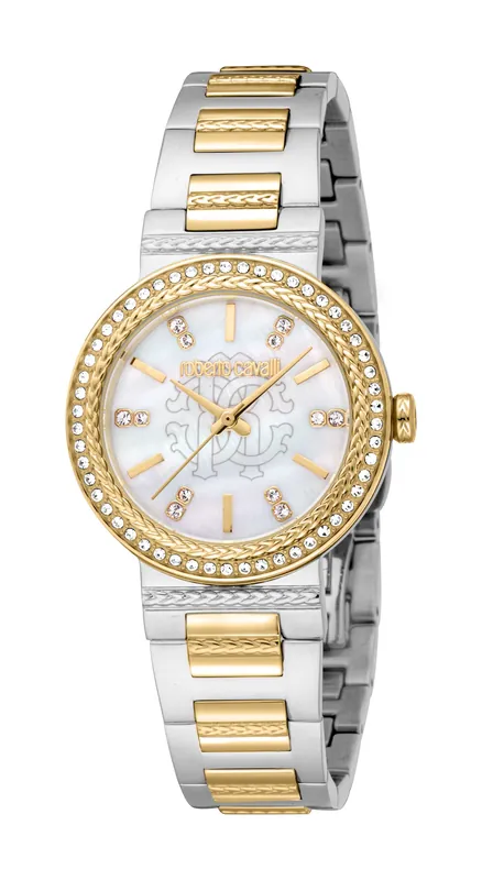 Women Stainless Steel Two Tone Silver & Gold Color Watch - Roberto Cavalli