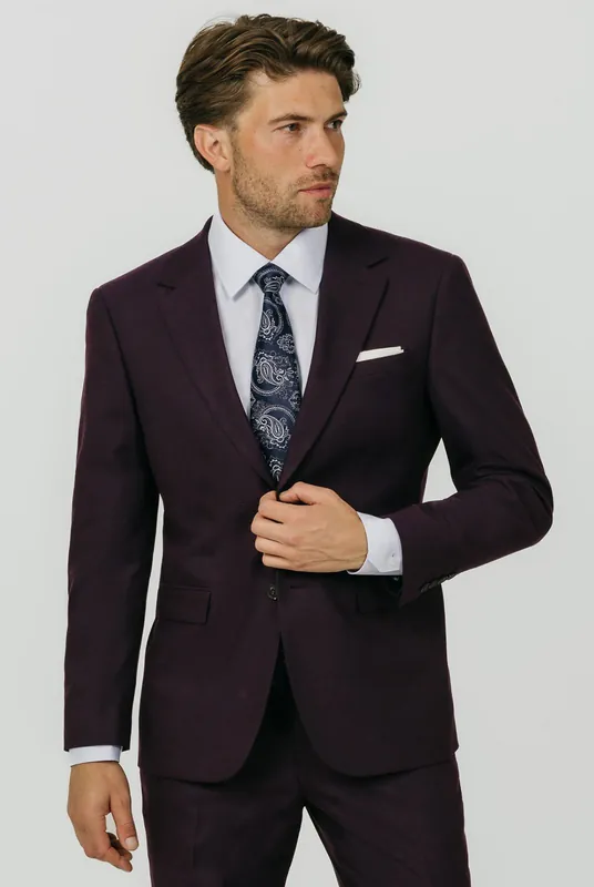 Blackberry Twill Suit Jacket - Dobell