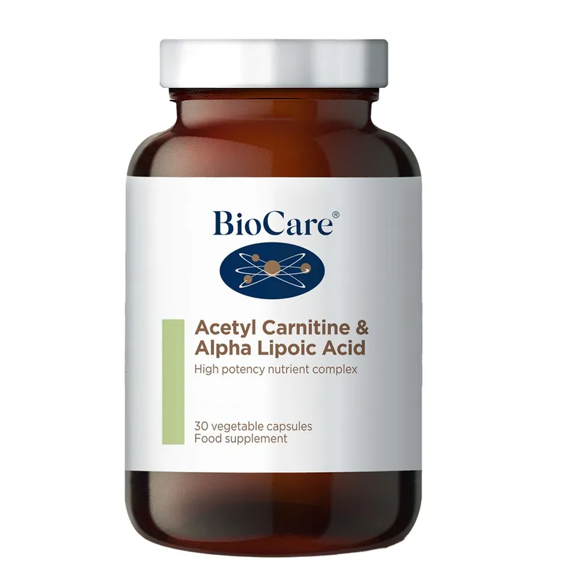Weight Management Supplements Acetyl Carnitine & Alpha Lipoic Acid x 30 Capsules - BioCare