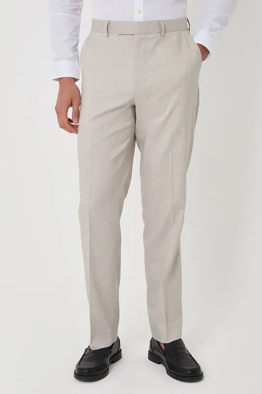 Tailored Fit Lightweight Suit Trousers - Threadbare