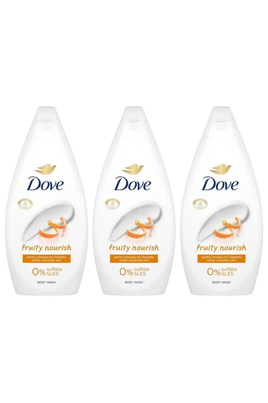 Fruity Nourish 'Body Wash' for Soft & Smoother Skin, 3x 450ml - Dove