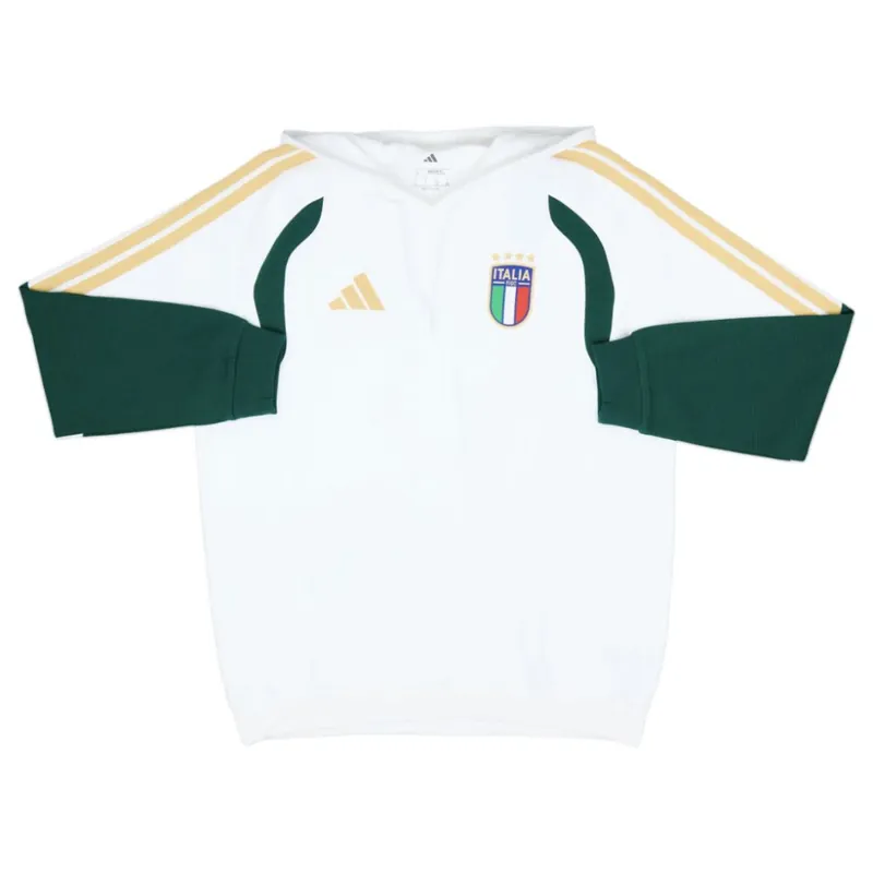 Mens 2026 2027 Hooded Sweat Top White - Italy