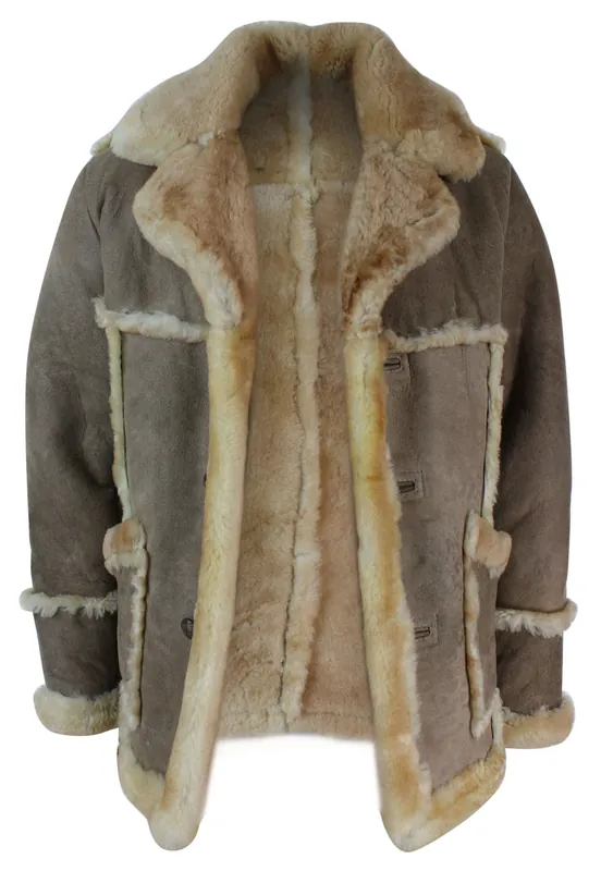 Beige Sheepskin Winter Jacket - TruClothing