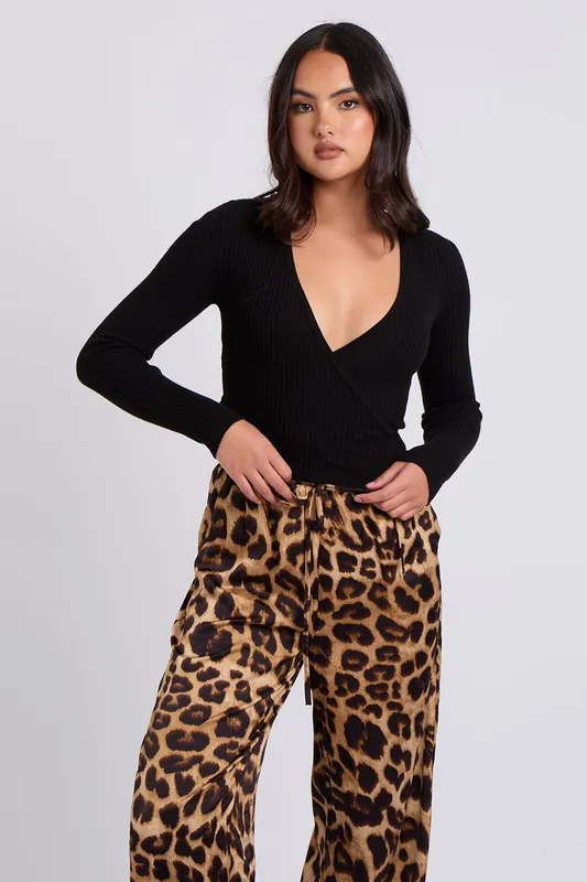 Oatmeal Ballet Wrap Crop Cardi - Urban Bliss