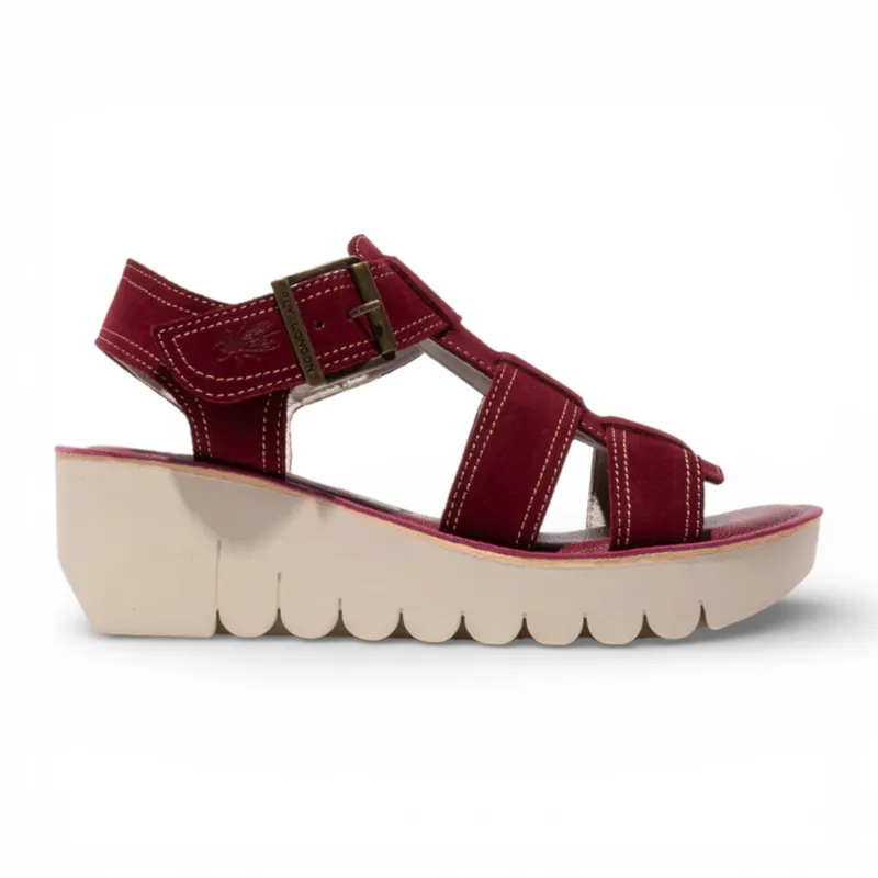 Leather Wedge Platform Summer Sandals - YUDD236FLY