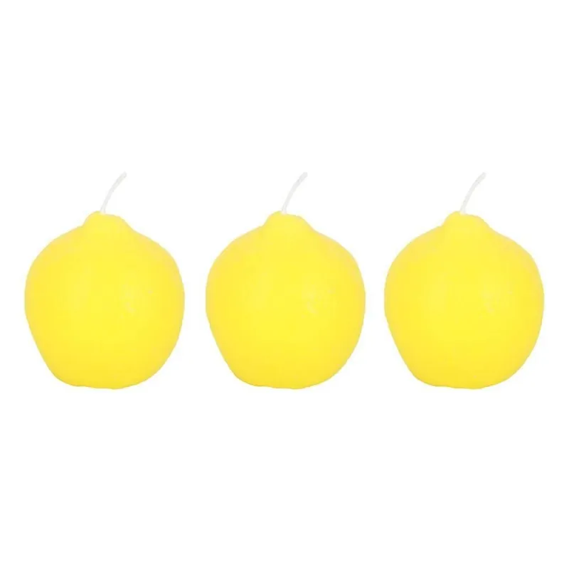 Lemon Candles (Pack of 3) - Something Different