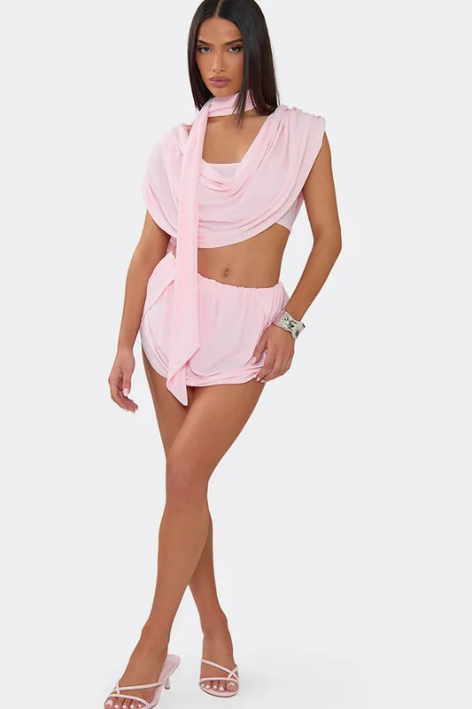 Drape Low Rise Mini Skirt - EGO