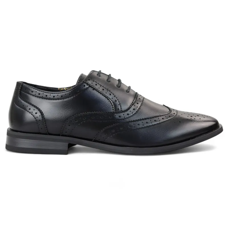 Classic Brogue Derby Oxford Shoes - Infinity Leather