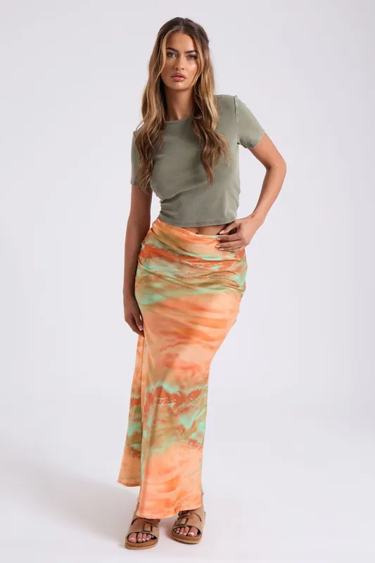 Tie Dye Bias Cut Maxi Skirt - Urban Bliss