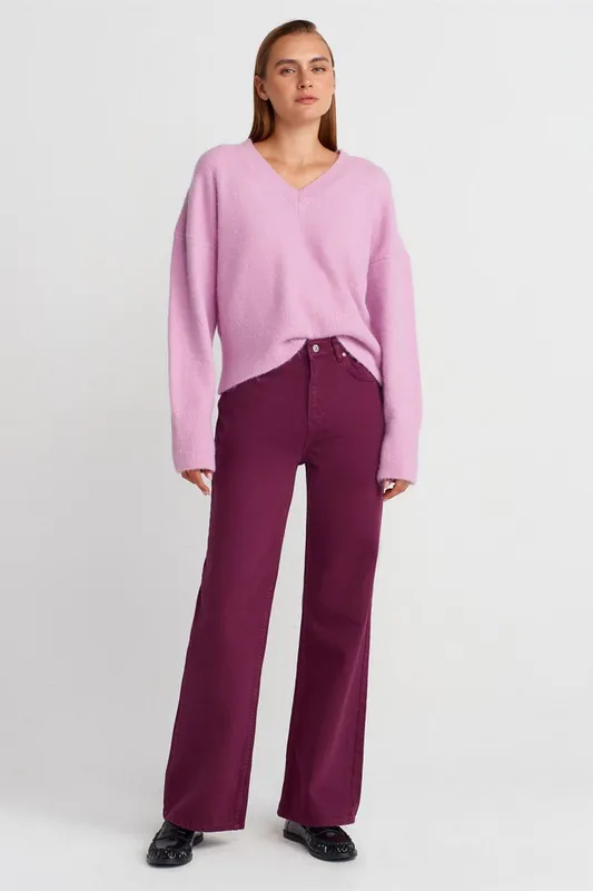High-Waist Wide-Leg Cotton Denim Jeans