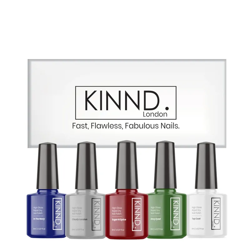 Quick Dry Nail Polish Autumn Gift Set - 5 x 8ml