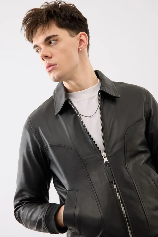 Real Leather Beckett Jacket - Bolongaro Trevor
