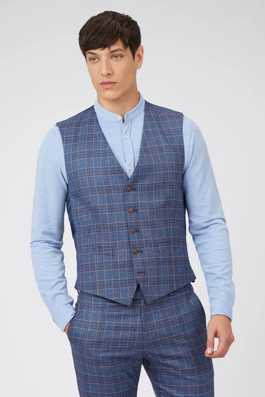 Multi Overcheck Waistcoat - Antique Rogue