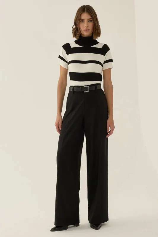 High Waist Wide Leg Pleated Pants - Hiccup