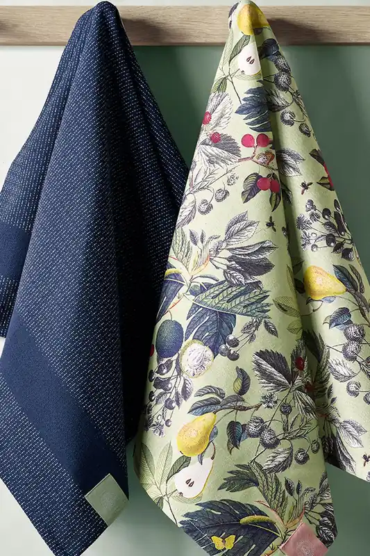 Fruit & Floral Set of 2 Cotton Tea Towels - Kew Gardens
