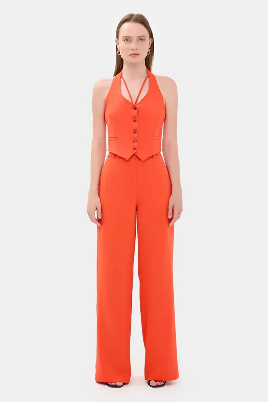 Plunge Neck Coords Set with Neck Detail - Hiccup