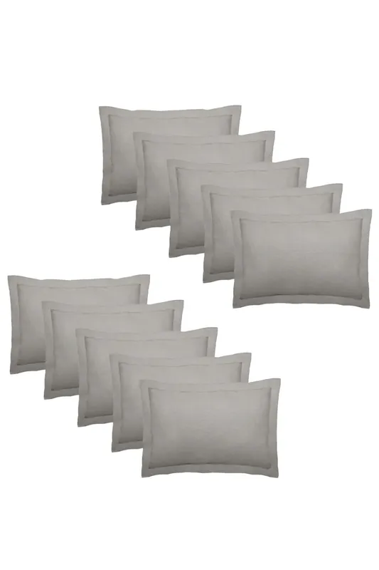 10 x Soft Cotton Oxford Edge Pillowcases - OHS