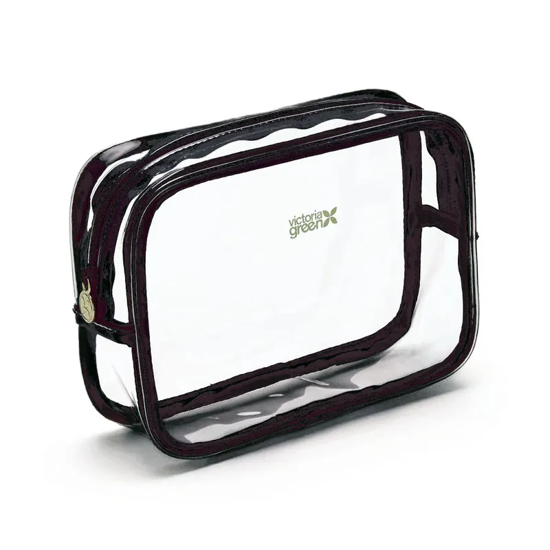 Small Clear Beauty Kit Case - Black