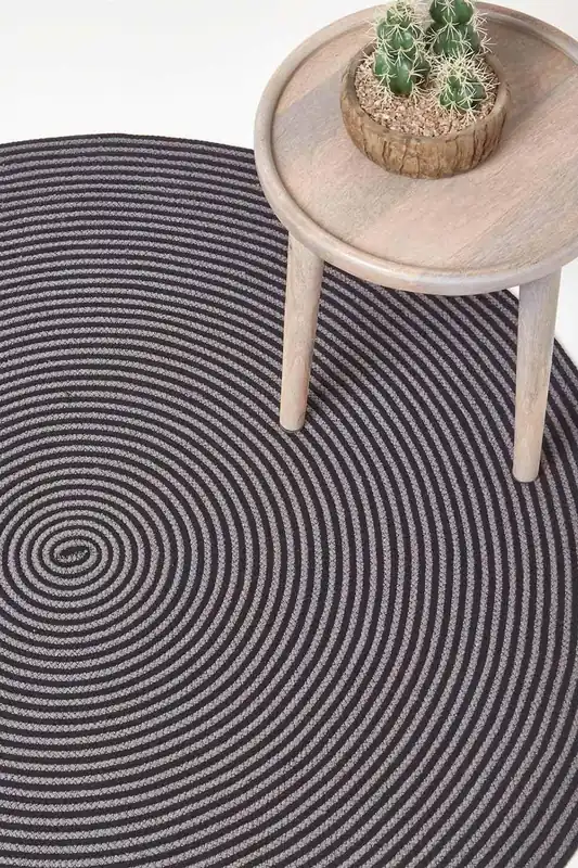 Handmade Woven Spiral Braided Rug - Homescapes