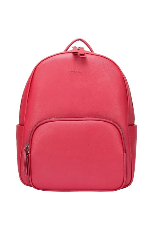 Saffiano Leather Zip Around Backpack - Smith and Canova