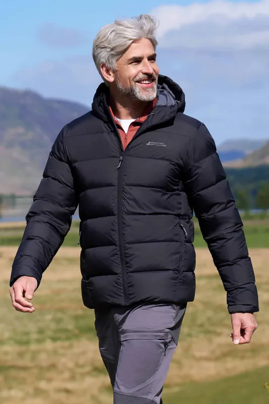 Stratus' Extreme Down Warm Water Resistant Packable Hooded Jacket - Mountain Warehouse