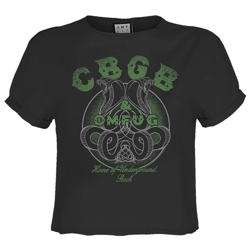 CBGB Snake Logo Crop Top - Amplified