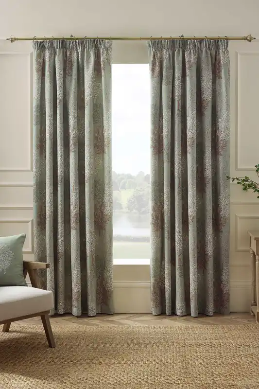 'Woodland Trees' Lined Pencil Pleat Curtains - Catherine Lansfield