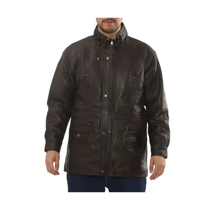 Lambskin Classic Mid Length Leather Jacket - TruClothing