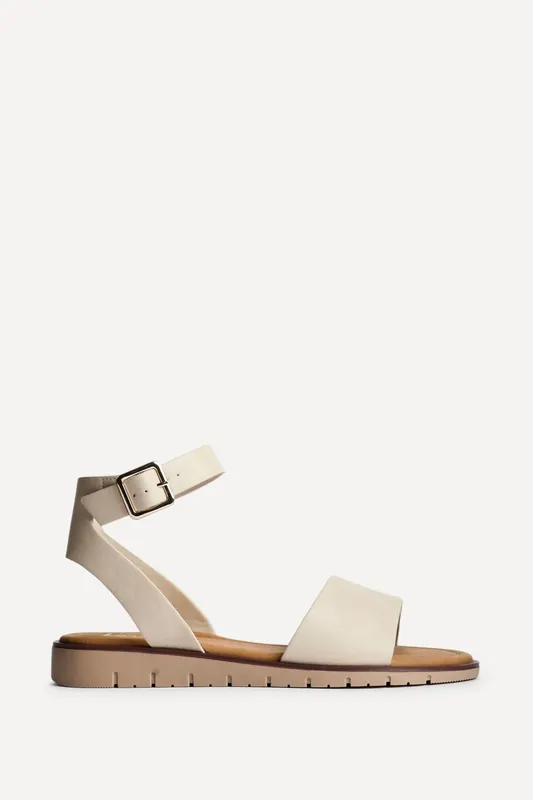 Denia Wide Fit Nude Sandals - Linzi