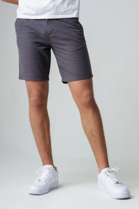 Cotton Oxford Shorts with Belt - Tokyo Laundry