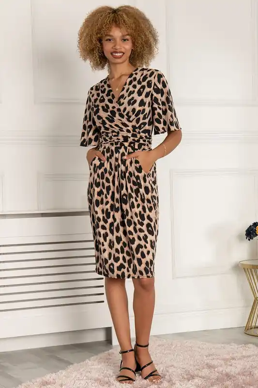 Elesia Flare Sleeve Shift Dress - Jolie Moi