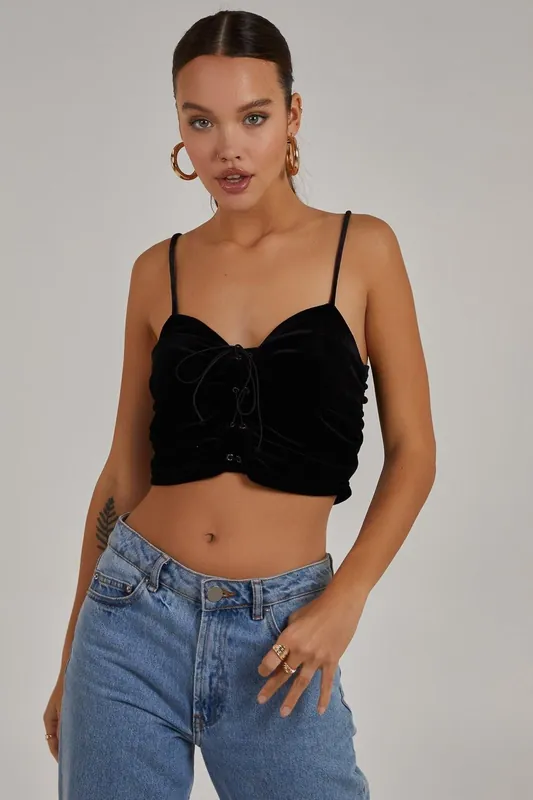 Lace Up Corset Top - Pink Vanilla