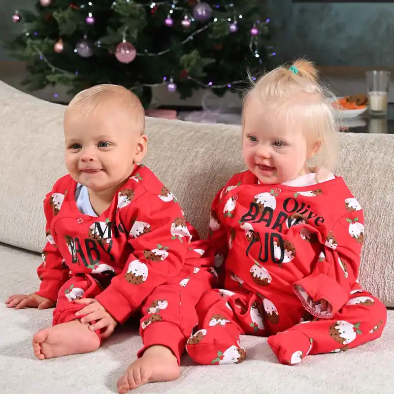 Personalised PUD Christmas Sleepsuit - Lulabay