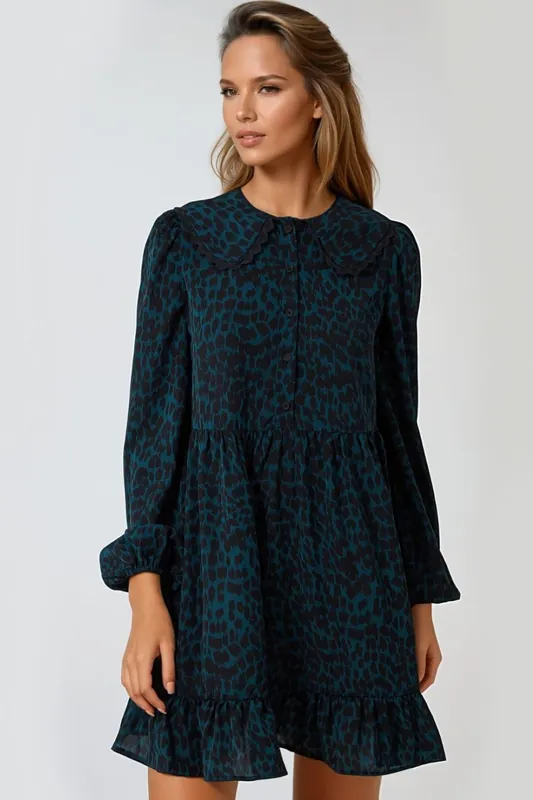Animal Print Smock Mini Dress - Aftershock London