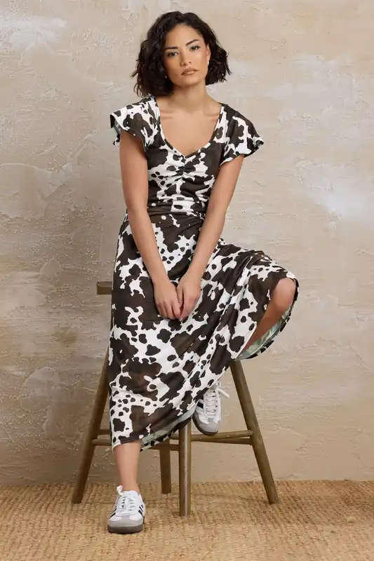 Petite Cow Print Dress - PixieGirl