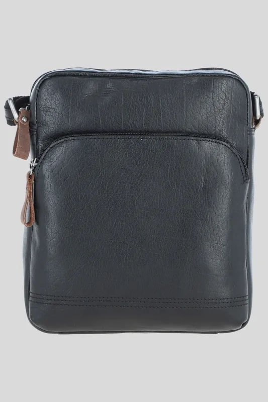 'Bruno' Real Leather Vintage Medium Flight Shoulder Bag - Ashwood Leather