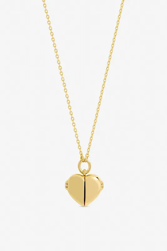 Gold Plated Heart Locket Pendant - Jon Richard