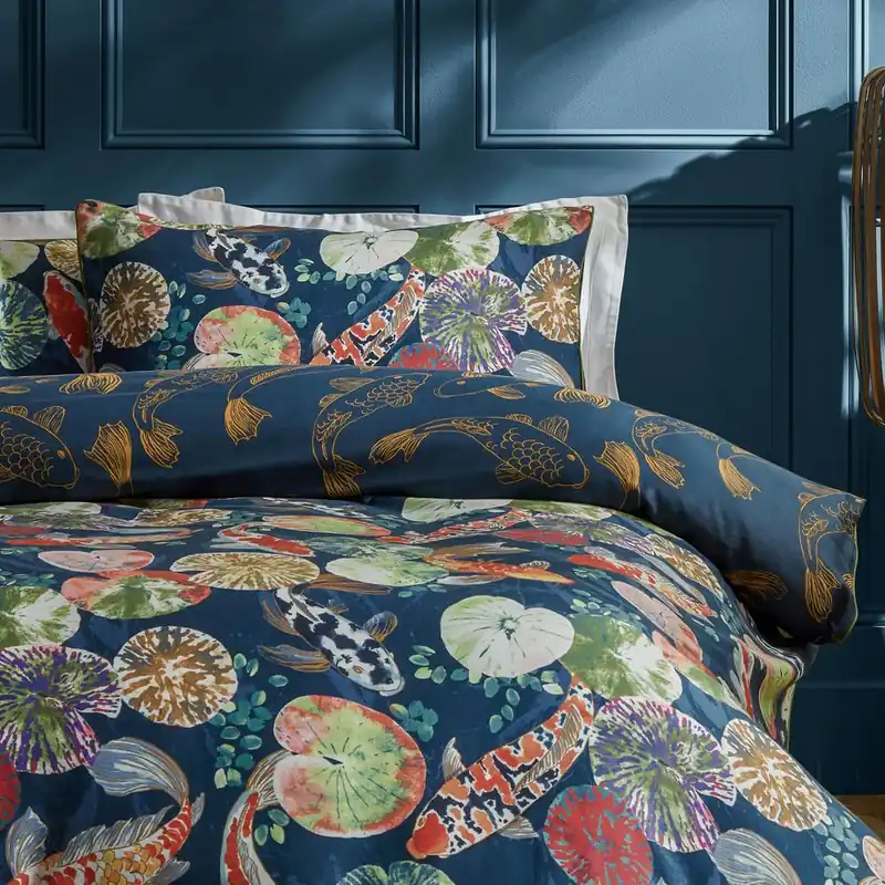 Koi Pond Reversible Pillowcase Pair - Paoletti