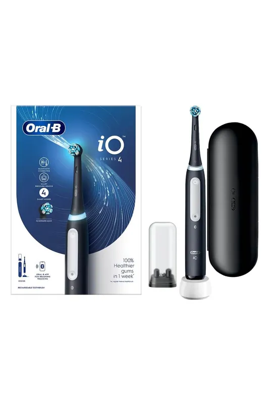 iO4 'Electric Toothbrush w/ Toothbrush Head & Travel Case', Black - Oral B