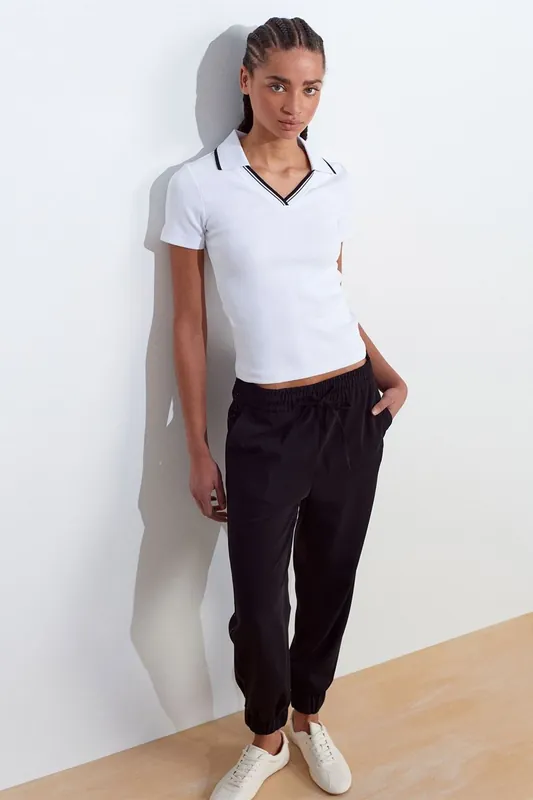 Women's Polyester Crepe Jogger Pants - Dilvin