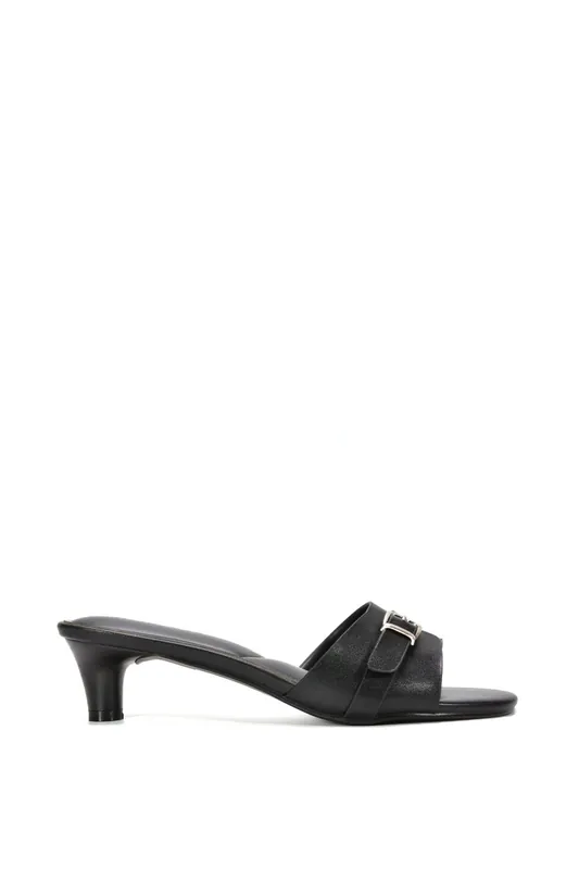 Romee' Slip On Low Kitten Heel Mule Sandals - XY London