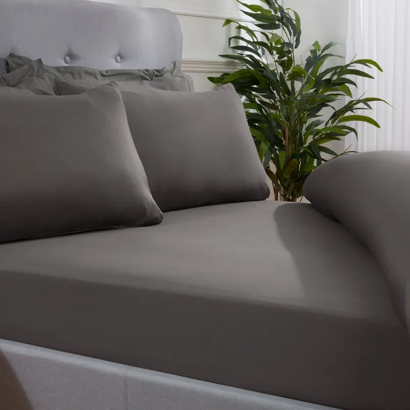 Super Soft Microfibre Plain Dye Warm Cosy Bed Linen 32cm Fitted Sheet - Smart Living