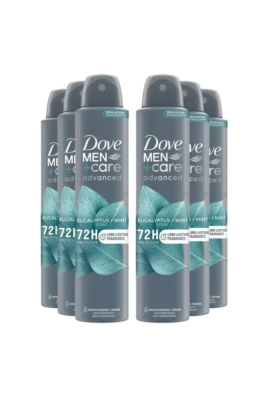 Men+Care Adv 'AntiPerspirant' Deo Spray, 6x200ml - Dove