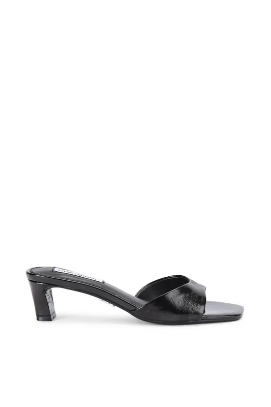 Hints Black' Leather Heels - STEVE MADDEN