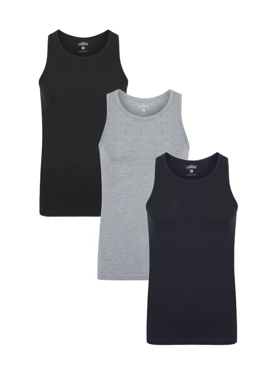 3-Pack Cotton Basic Vests
