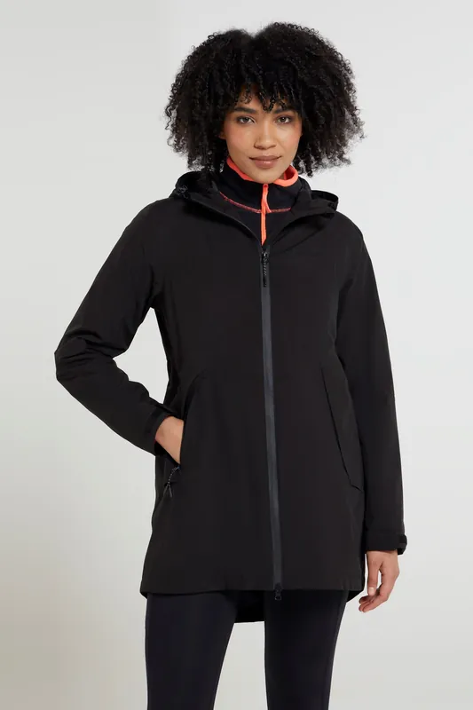'Hilltop II' Waterproof Lightweight Full Zip Adjustable Hooded Jacket - Mountain Warehouse