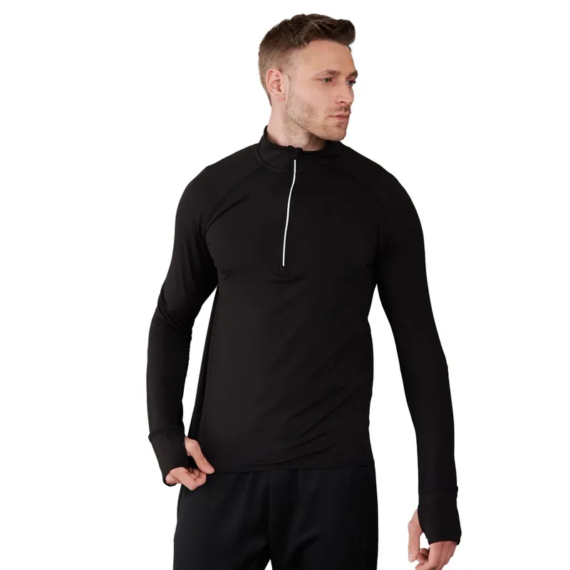 Long Sleeve Zip Neck Performance Top - Tombo