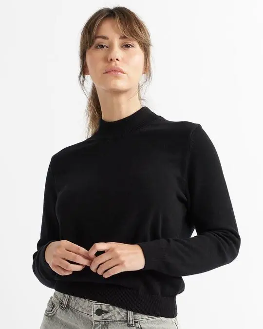 Premium Quality 100% Cotton Turtle Neck Long Sleeve Jumper - Alse Studio
